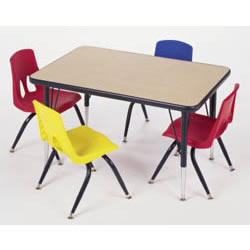 Golden Oak Adjustable Rectangular Table (24" x 36")