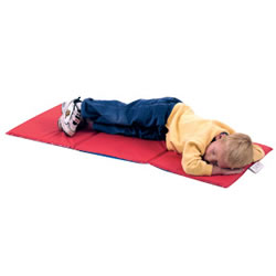 3 Fold 19" X 45" X 3/4" Blue/Red Mat