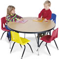Golden Oak Adjustable Round Table
