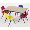 Golden Oak Adjustable Rectangular Table (24" x 36")